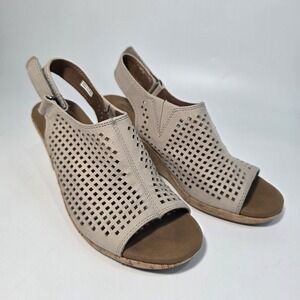 Rockport Women Slingback Wedge Sandals Briah Perf Sling Size US 6